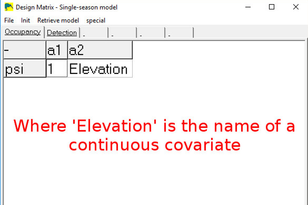 Occupancy modelling - tips on including covariates in Program PRESENCE
